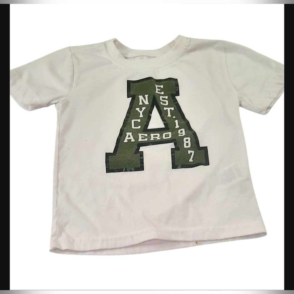 ToddlersAeropostale Youth Graphic Tee. Green A Logo and Graphic Design. Size 3T